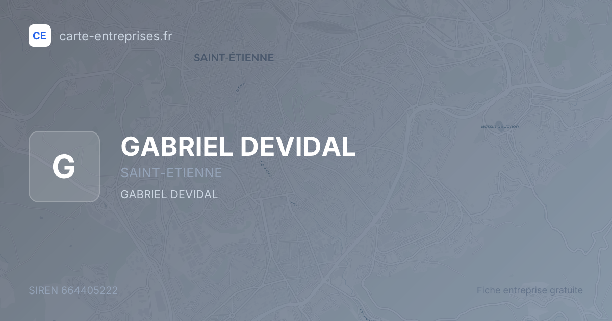 GABRIEL DEVIDAL — 664405222 — fiche entreprise
