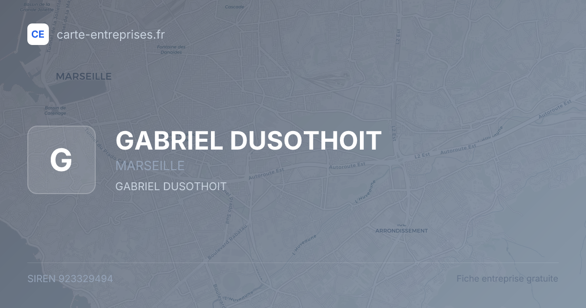 GABRIEL DUSOTHOIT — 923329494 — fiche entreprise