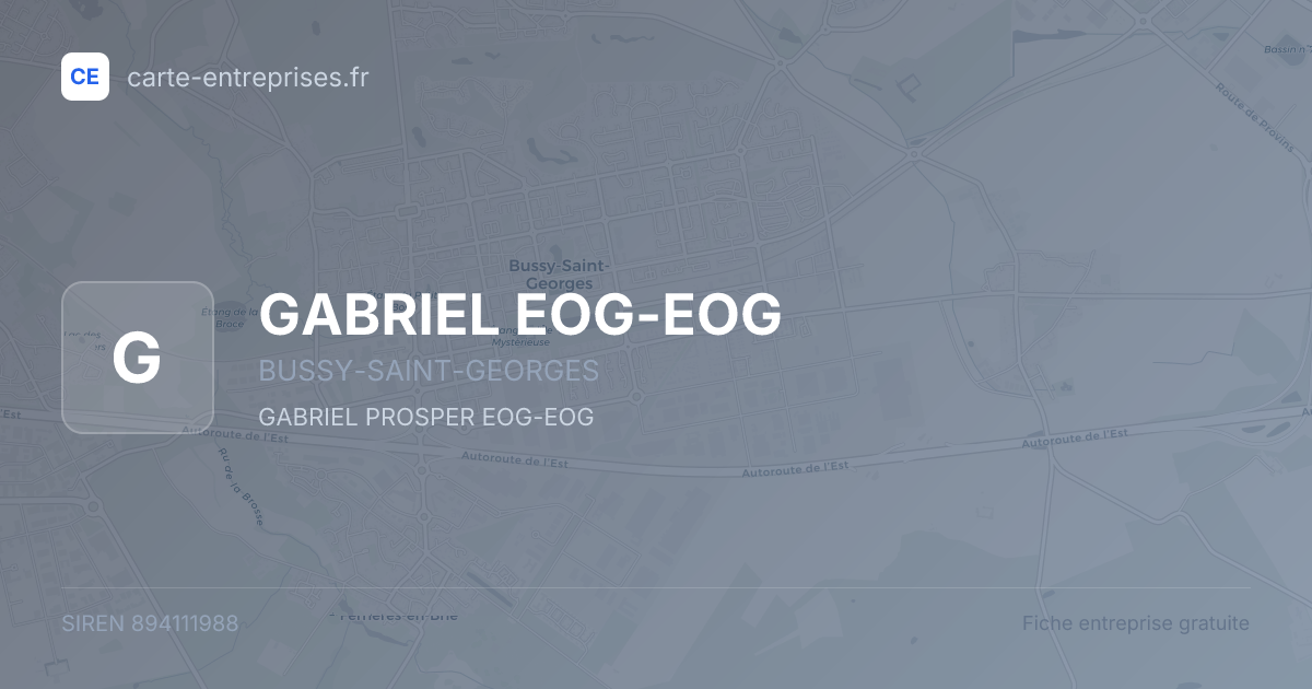 GABRIEL EOG-EOG — 894111988 — fiche entreprise