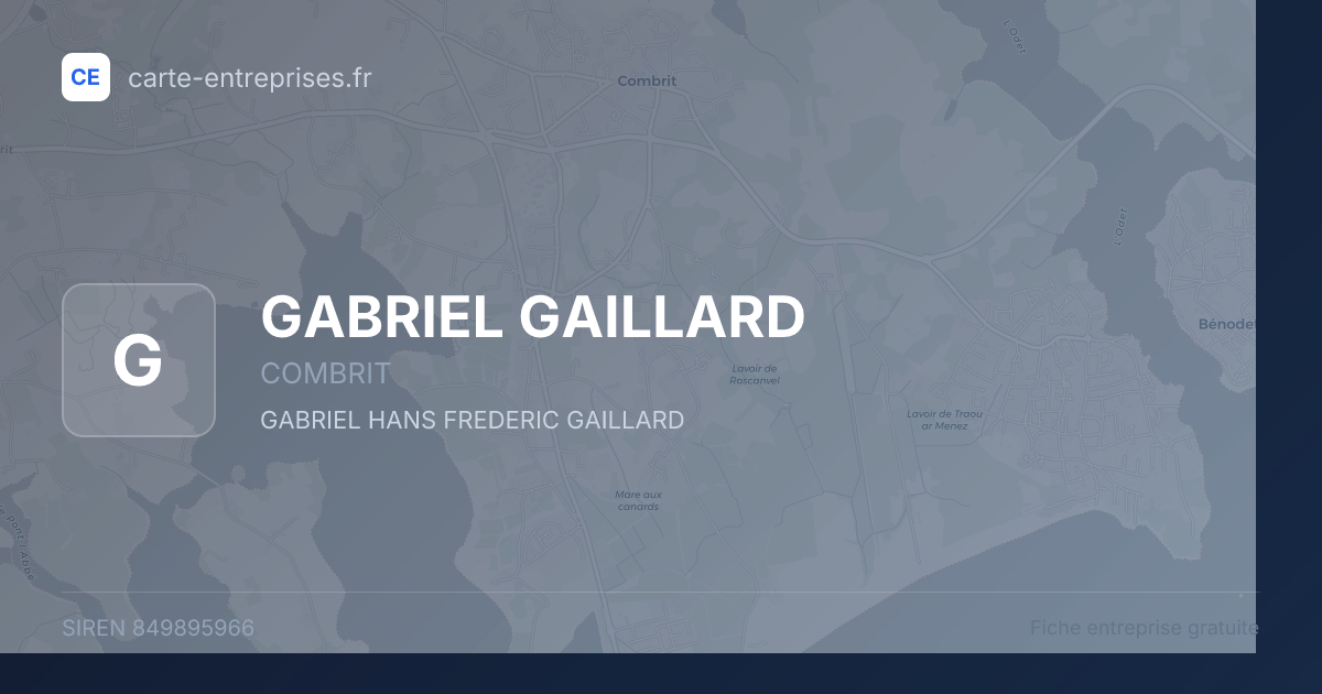 GABRIEL GAILLARD — 849895966 — fiche entreprise