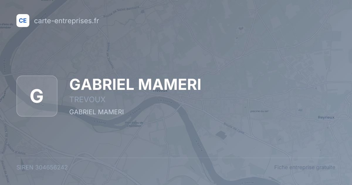 GABRIEL MAMERI — 304656242 — fiche entreprise
