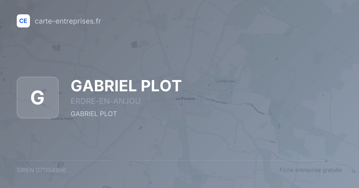 GABRIEL PLOT — 071104996 — fiche entreprise