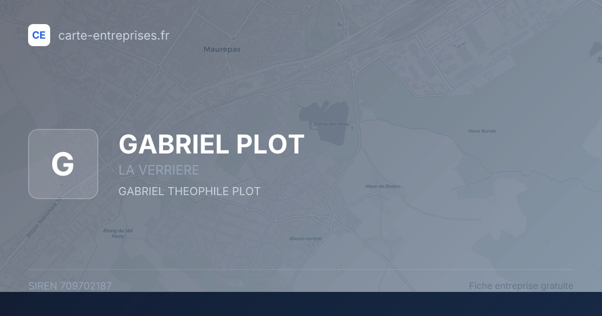 GABRIEL PLOT — 709702187 — fiche entreprise