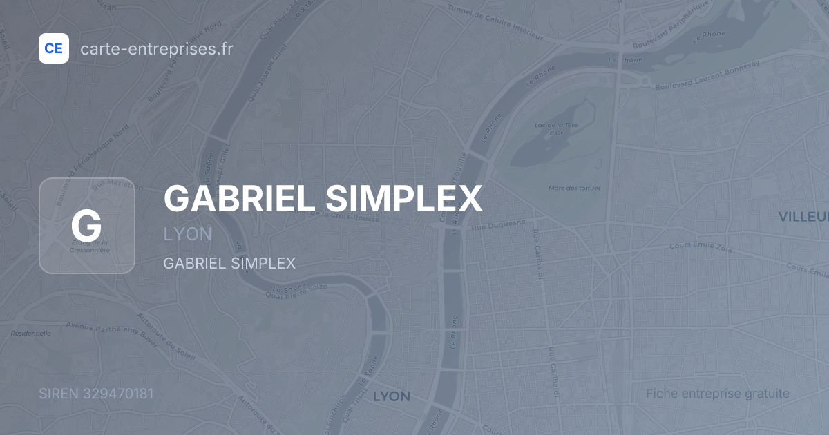 GABRIEL SIMPLEX — 329470181 — fiche entreprise