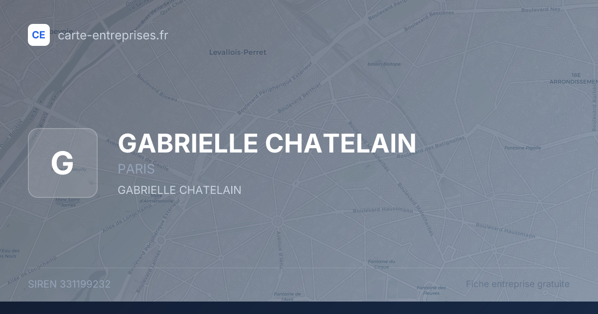 GABRIELLE CHATELAIN — 331199232 — fiche entreprise