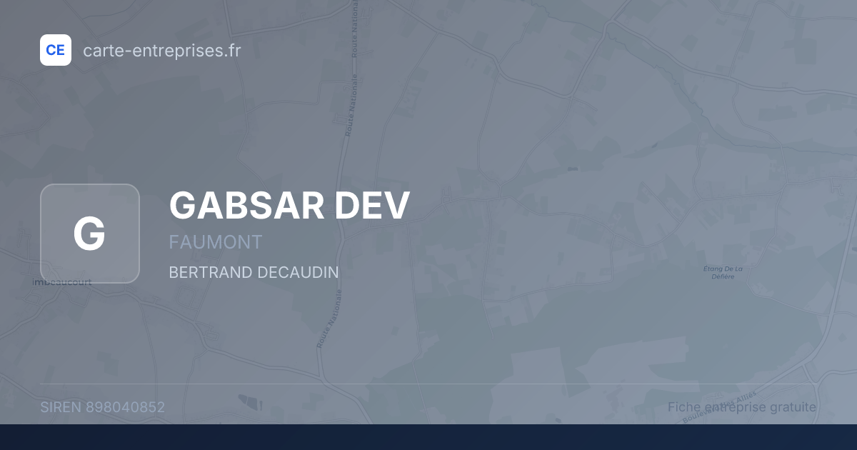 GABSAR DEV — 898040852 — fiche entreprise