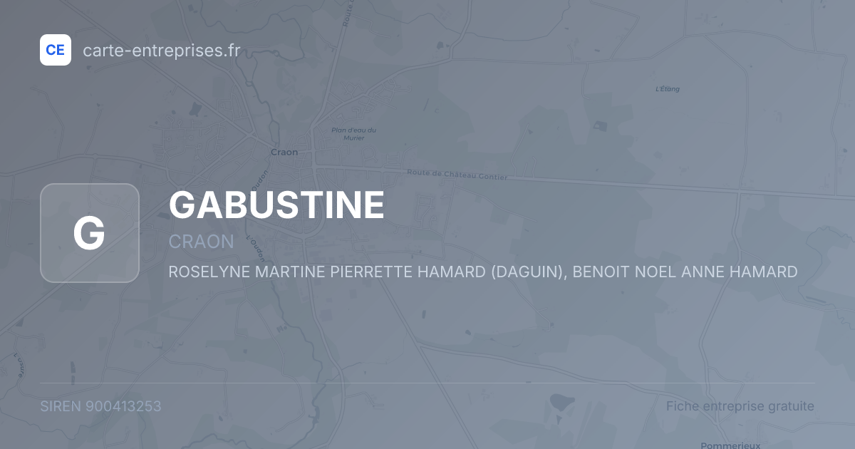 GABUSTINE — 900413253 — fiche entreprise