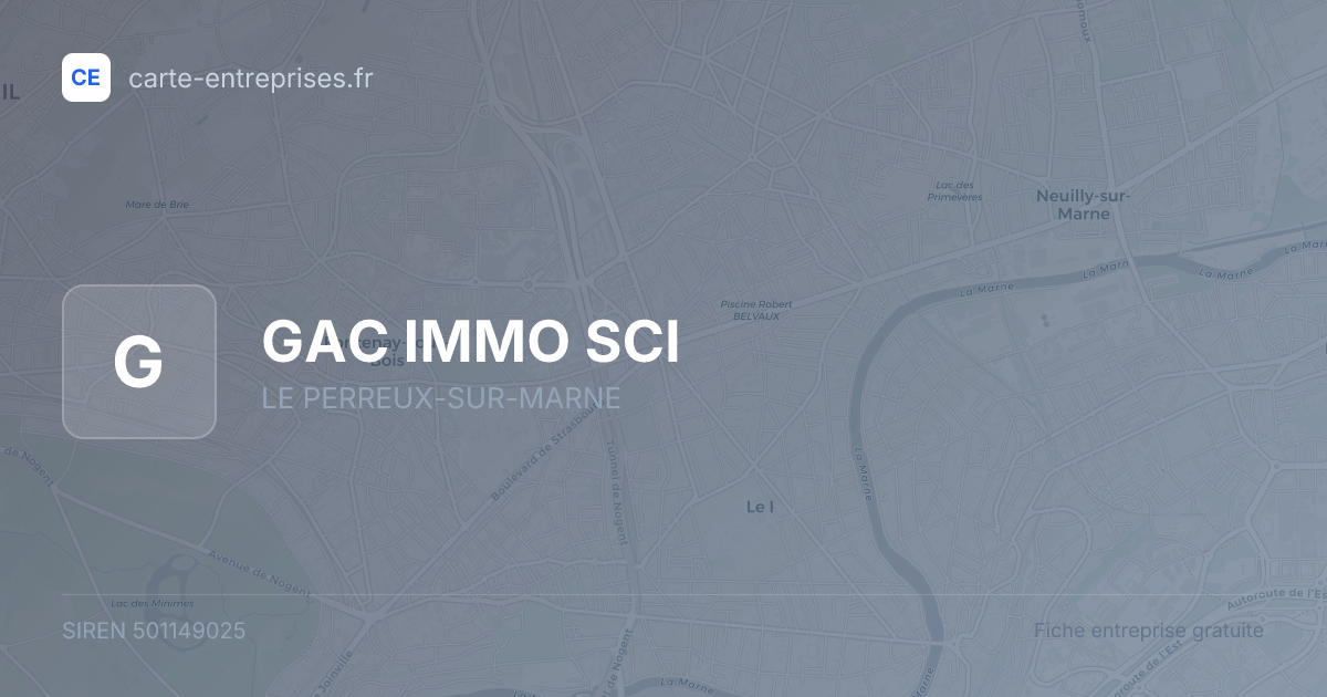 GAC IMMO SCI — 501149025 — fiche entreprise