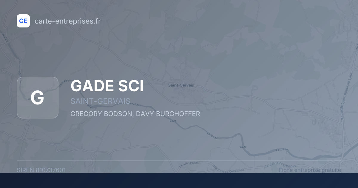 GADE SCI — 810737601 — fiche entreprise
