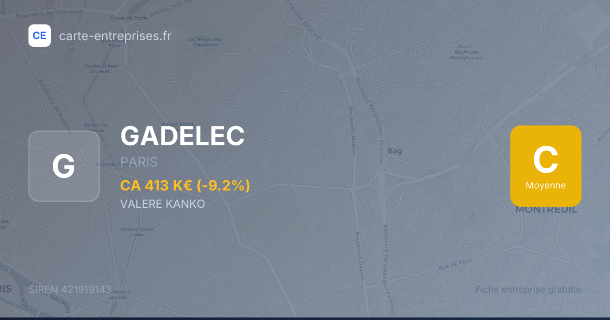 GADELEC — 421919143 — fiche entreprise