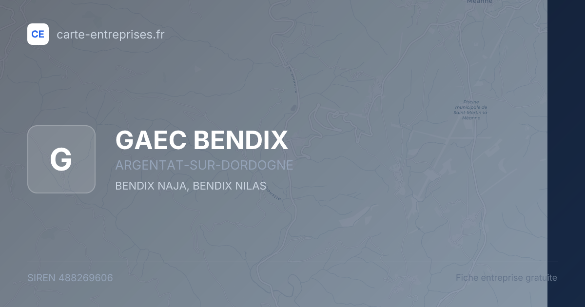 GAEC BENDIX — 488269606 — fiche entreprise
