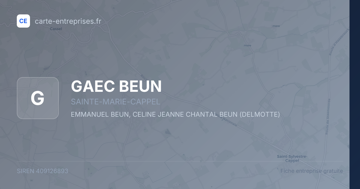 GAEC BEUN — 409126893 — fiche entreprise