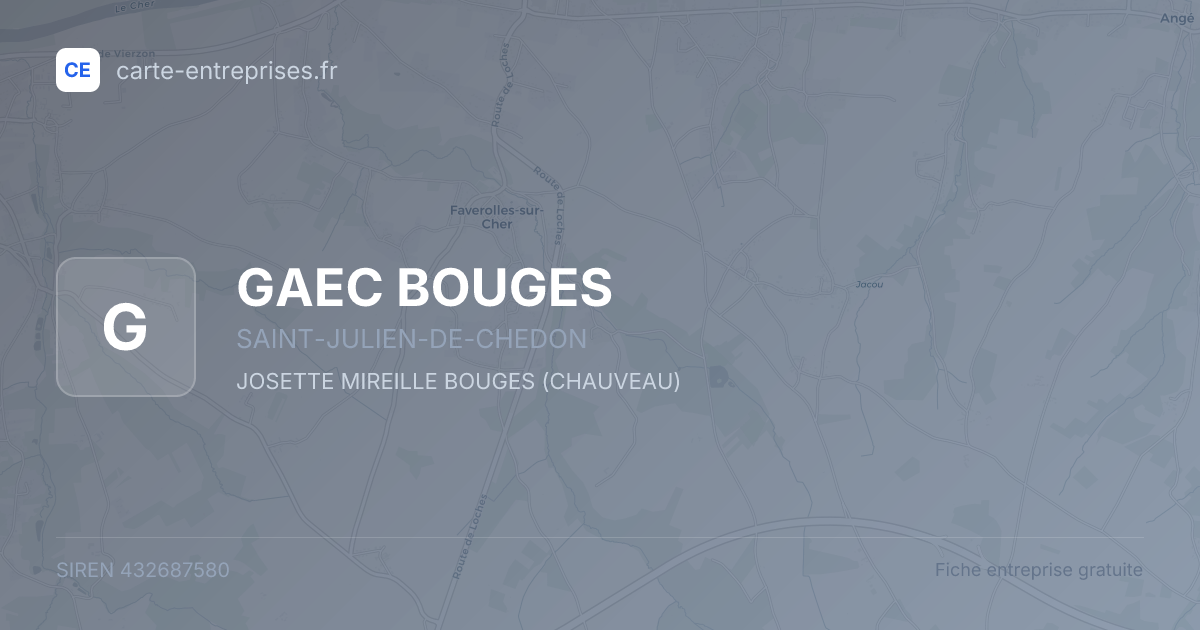 GAEC BOUGES — 432687580 — fiche entreprise