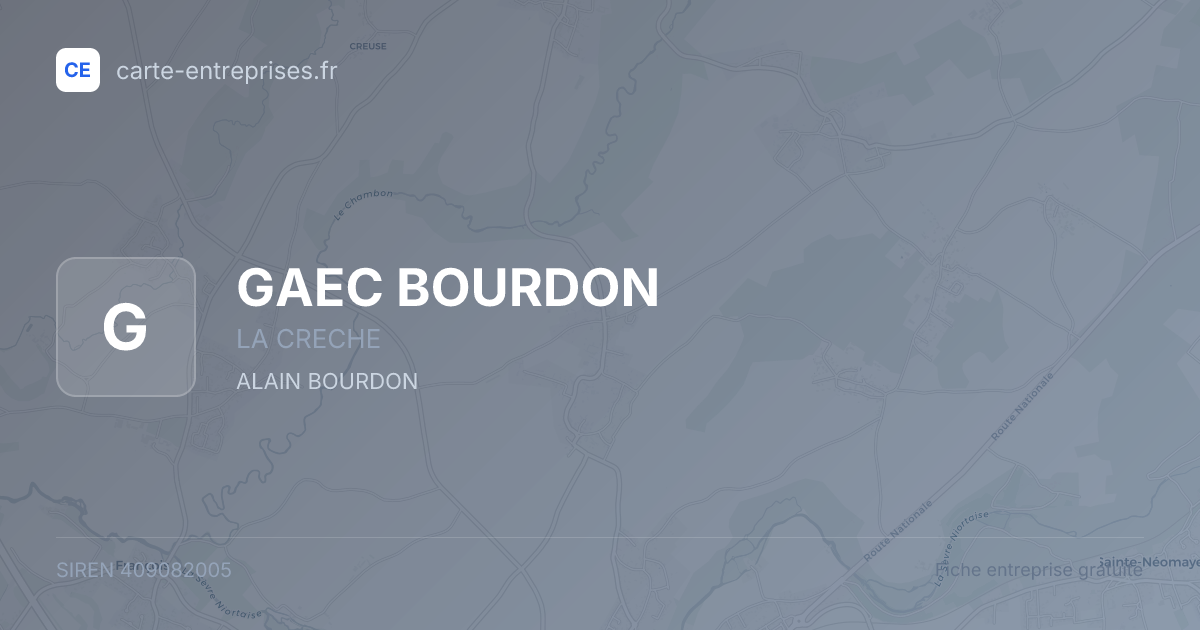 GAEC BOURDON — 409082005 — fiche entreprise