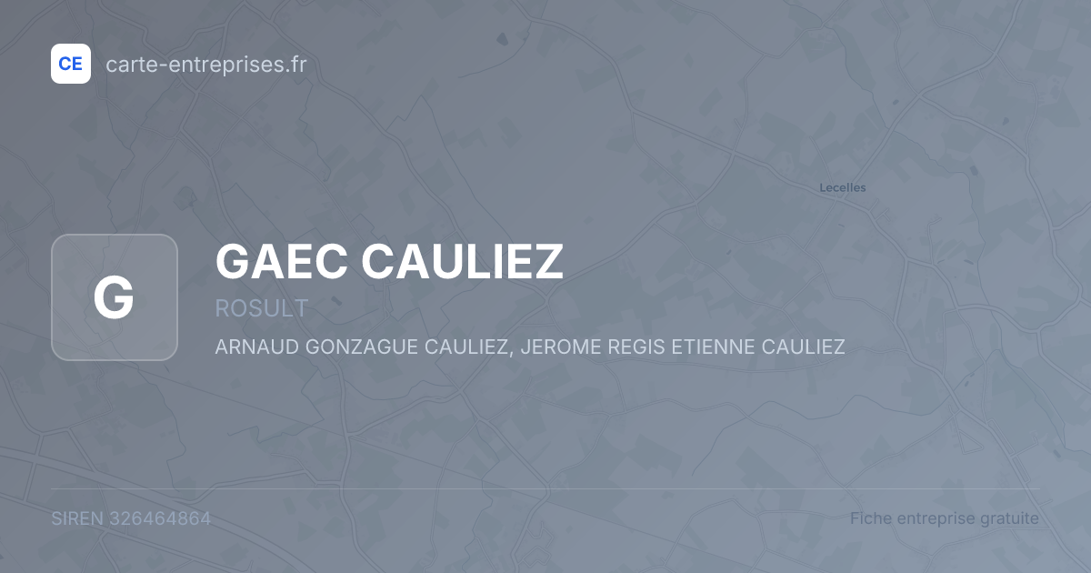GAEC CAULIEZ — 326464864 — fiche entreprise