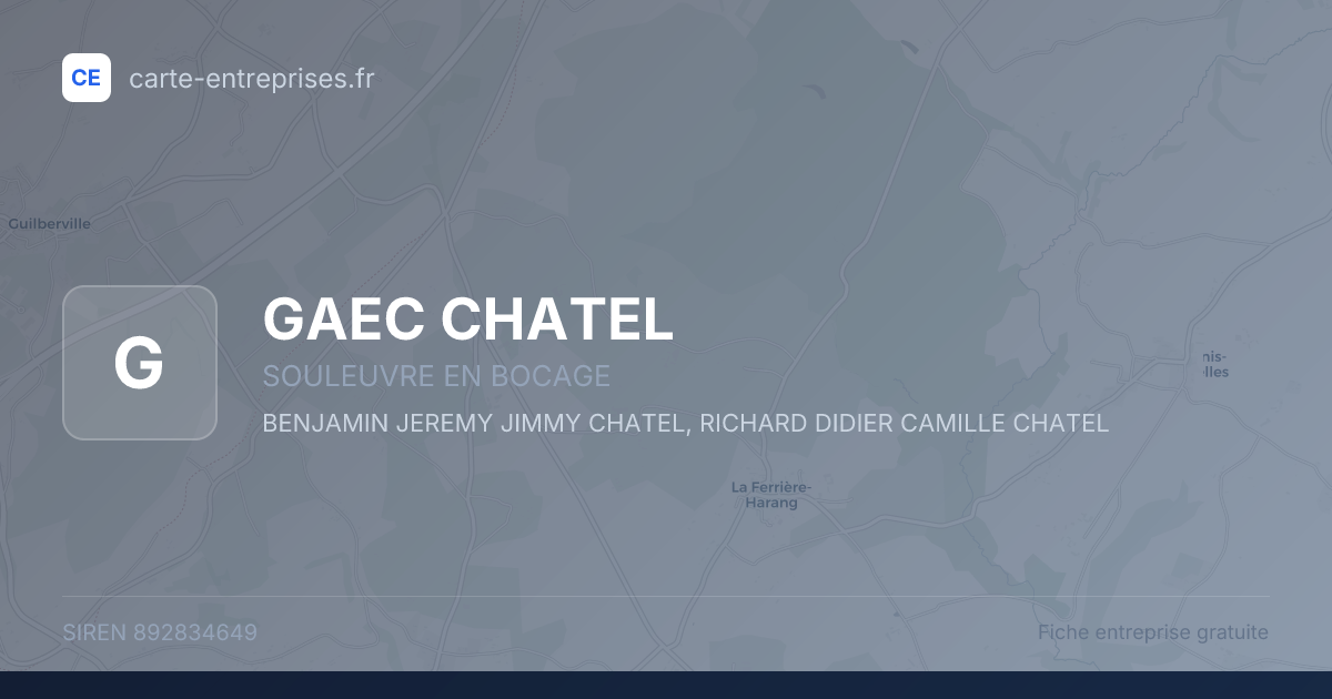 GAEC CHATEL — 892834649 — fiche entreprise