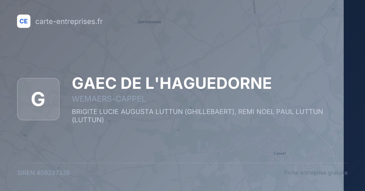 GAEC DE L'HAGUEDORNE — 409237336 — fiche entreprise