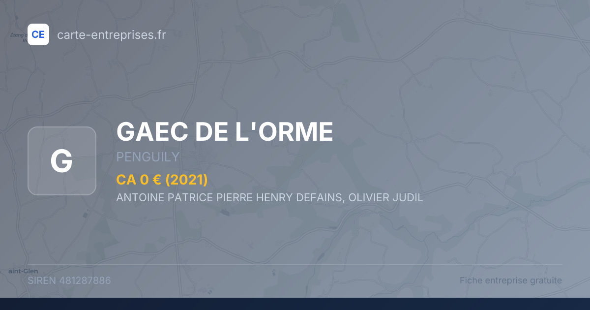 GAEC DE L'ORME — 481287886 — fiche entreprise