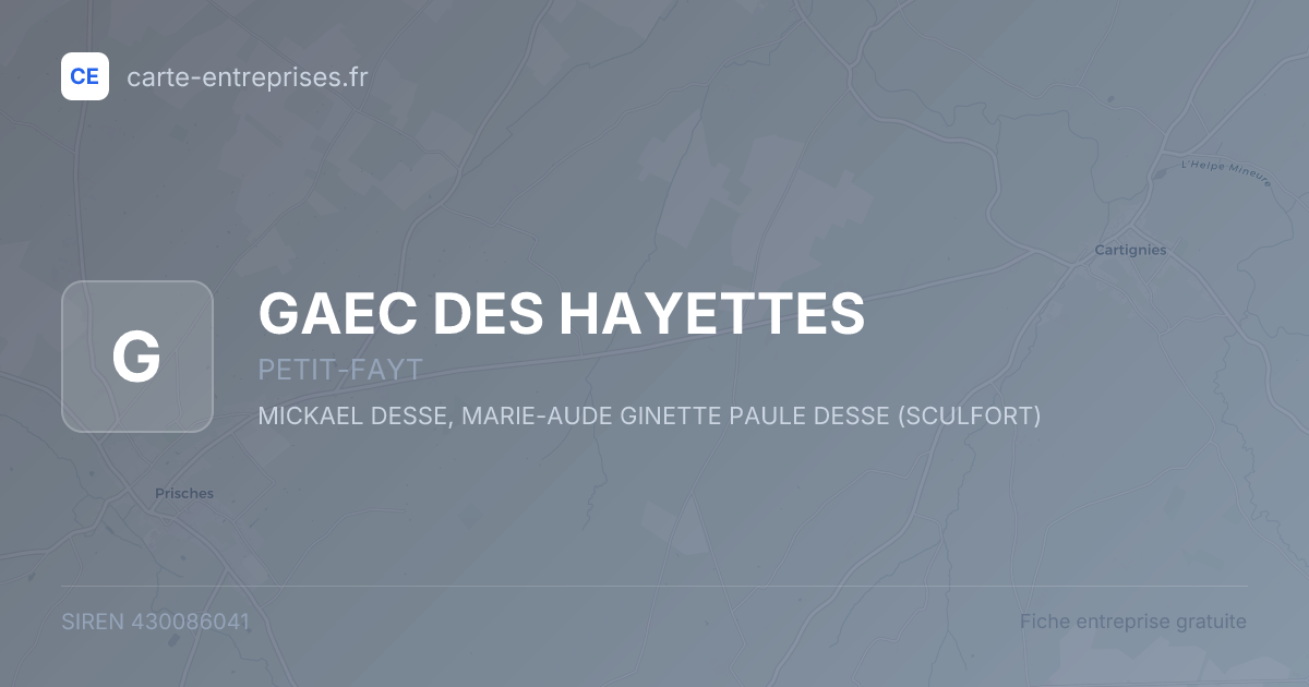 GAEC DES HAYETTES — 430086041 — fiche entreprise