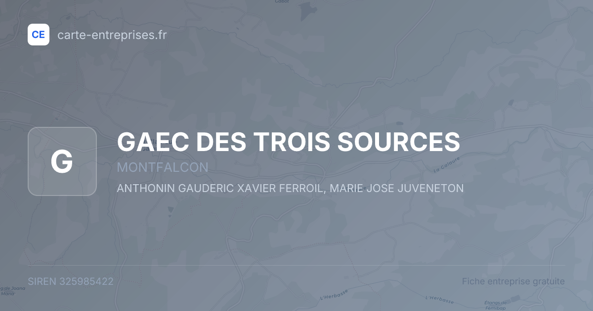GAEC DES TROIS SOURCES — 325985422 — fiche entreprise