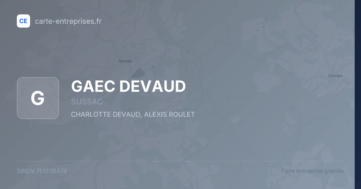 GAEC DEVAUD — 751235474 — fiche entreprise