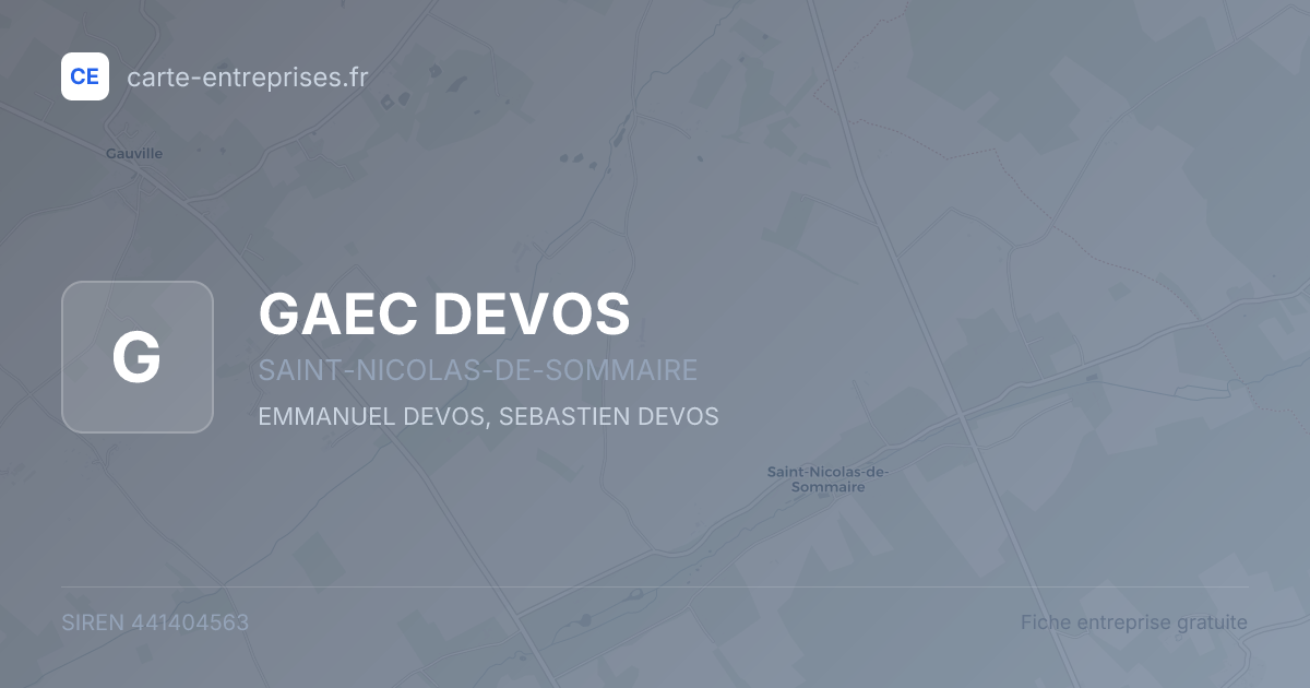 GAEC DEVOS — 441404563 — fiche entreprise