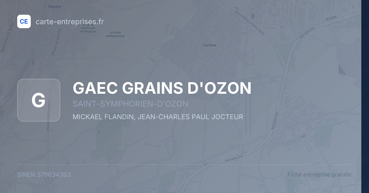 GAEC GRAINS D'OZON — 379634363 — fiche entreprise