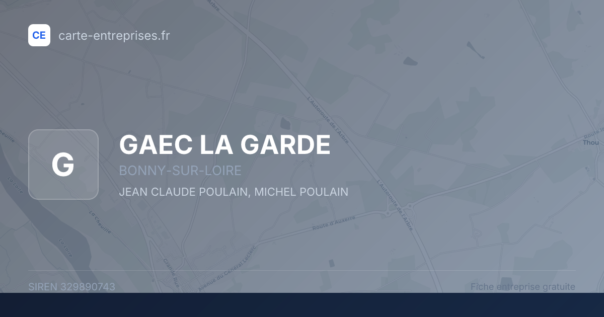 GAEC LA GARDE — 329890743 — fiche entreprise