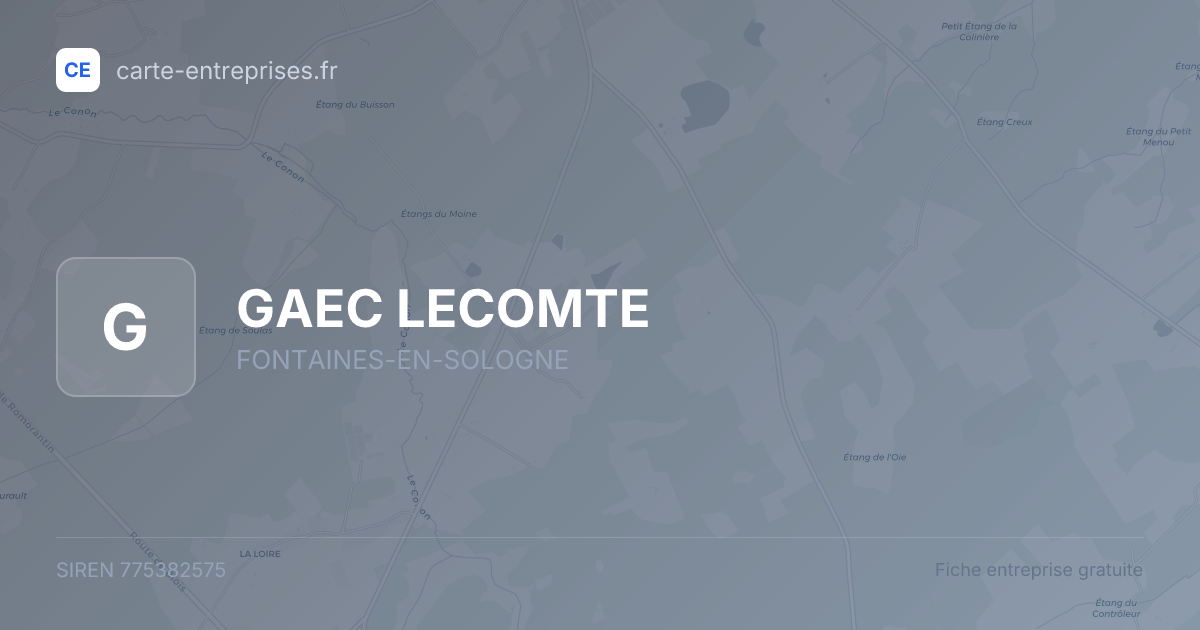 GAEC LECOMTE — 775382575 — fiche entreprise