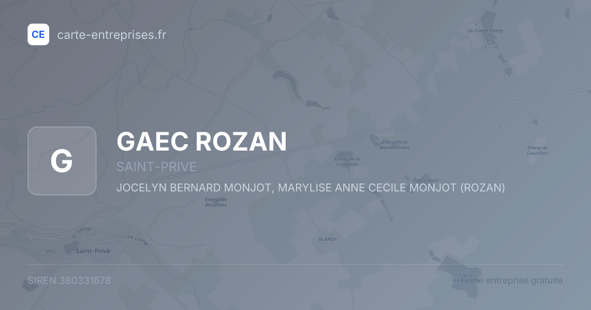 GAEC ROZAN — 380331678 — fiche entreprise