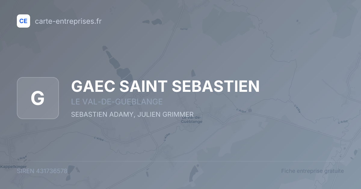 GAEC SAINT SEBASTIEN — 431736578 — fiche entreprise
