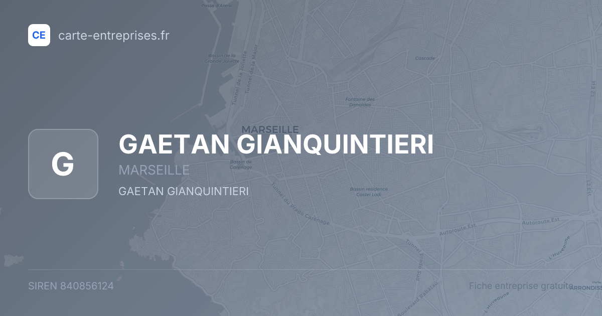 GAETAN GIANQUINTIERI — 840856124 — fiche entreprise