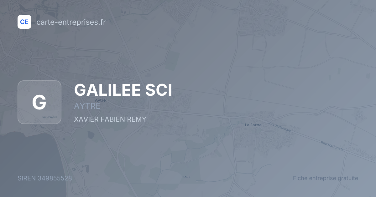 GALILEE SCI — 349855528 — fiche entreprise
