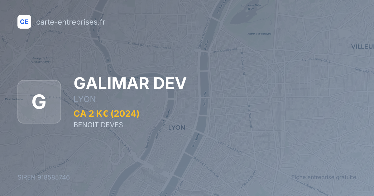 GALIMAR DEV — 918585746 — fiche entreprise