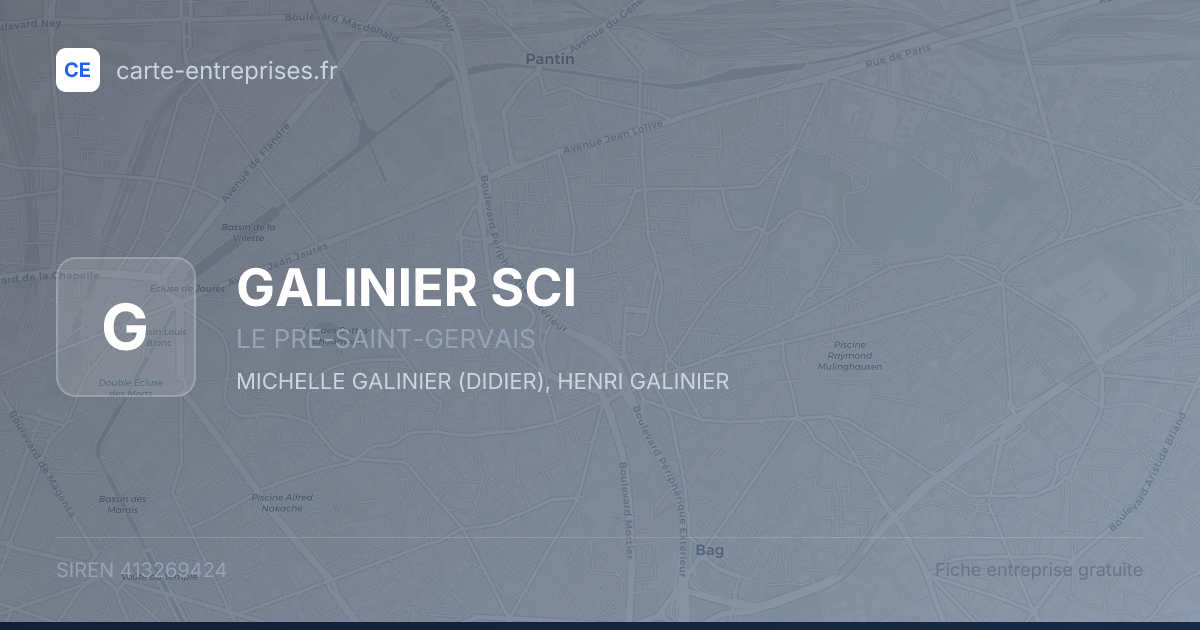GALINIER SCI — 413269424 — fiche entreprise