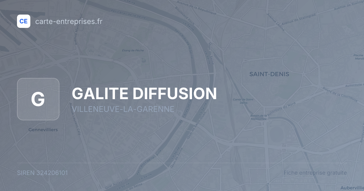 GALITE DIFFUSION — 324206101 — fiche entreprise