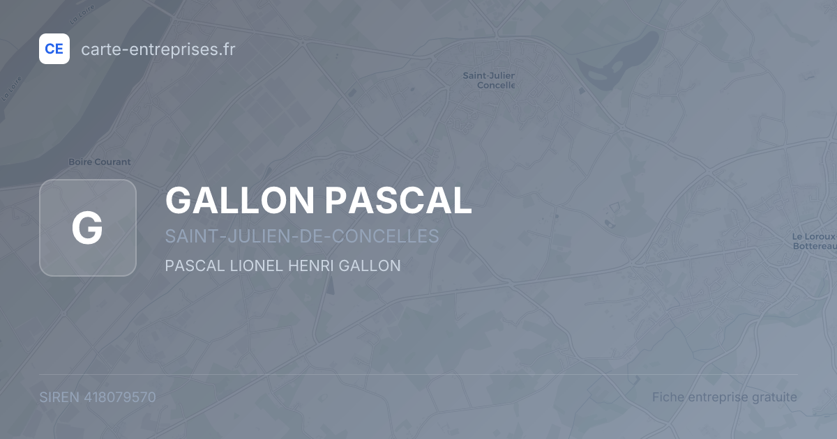 GALLON PASCAL — 418079570 — fiche entreprise