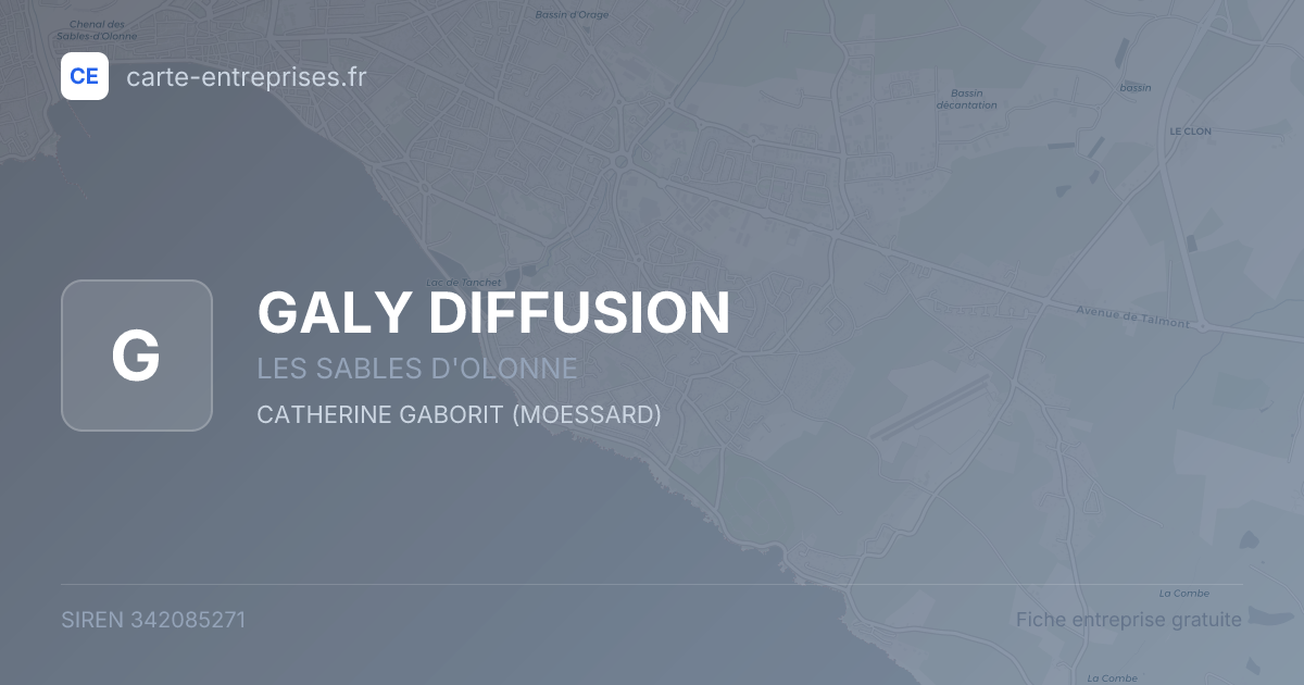 GALY DIFFUSION — 342085271 — fiche entreprise