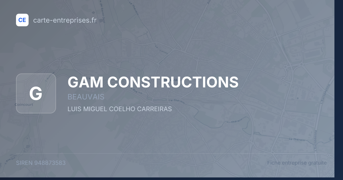 GAM CONSTRUCTIONS — 948873583 — fiche entreprise