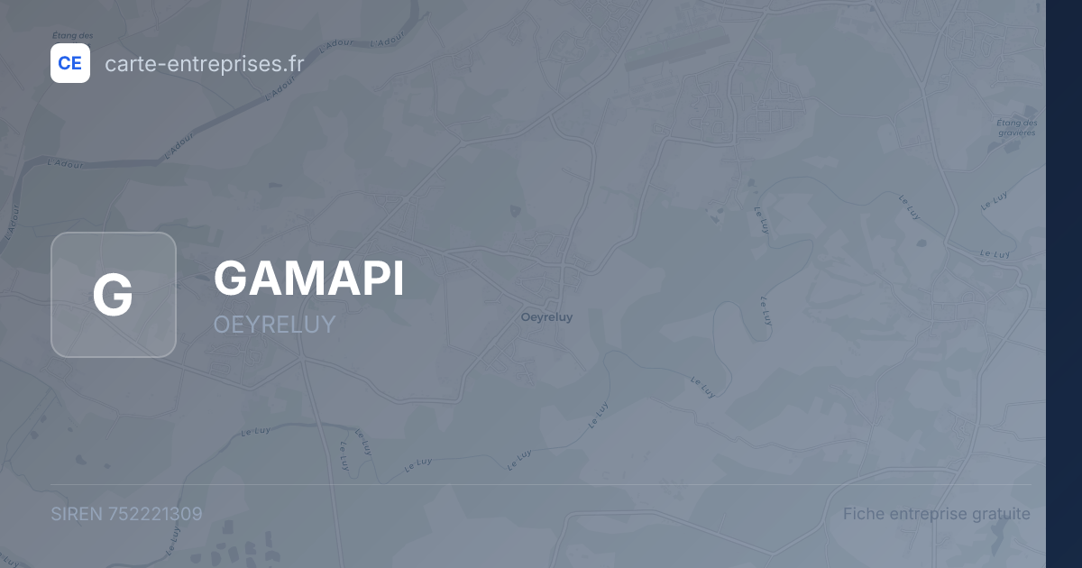 GAMAPI — 752221309 — fiche entreprise
