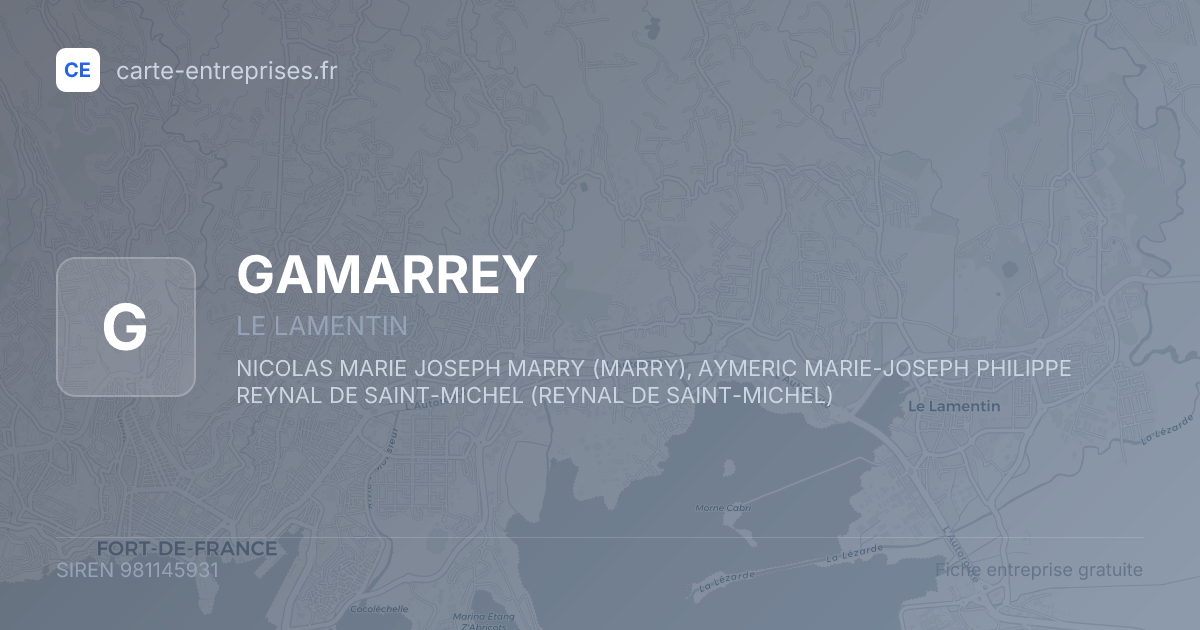 GAMARREY — 981145931 — fiche entreprise
