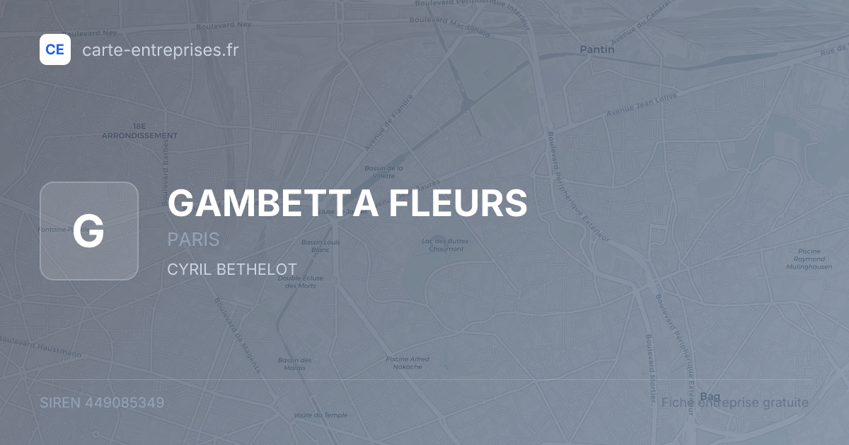 GAMBETTA FLEURS — 449085349 — fiche entreprise