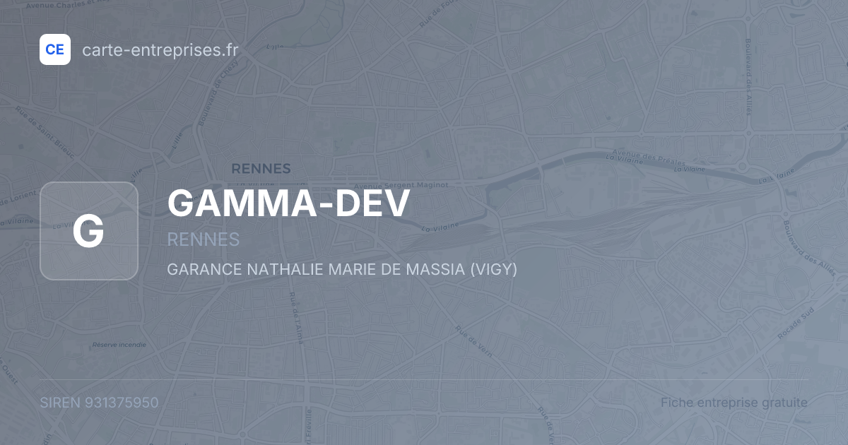GAMMA-DEV — 931375950 — fiche entreprise