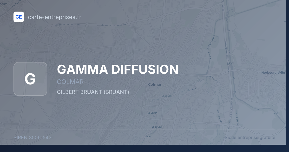 GAMMA DIFFUSION — 350615431 — fiche entreprise