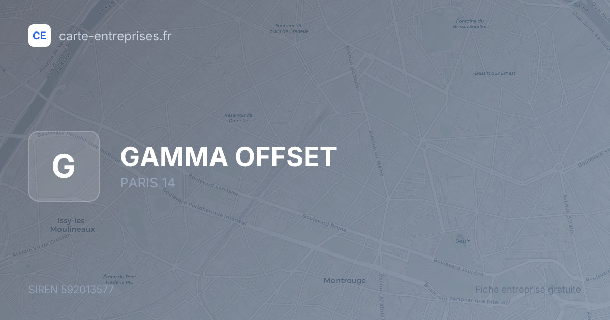 GAMMA OFFSET — 592013577 — fiche entreprise