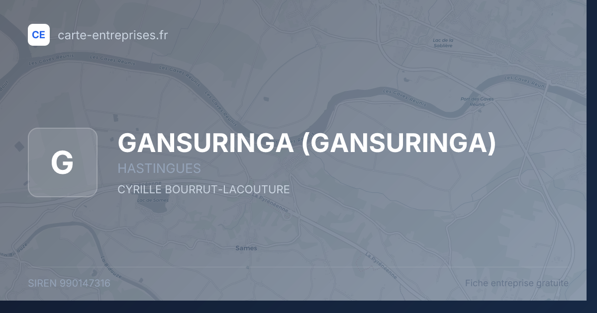 GANSURINGA — 990147316 — fiche entreprise