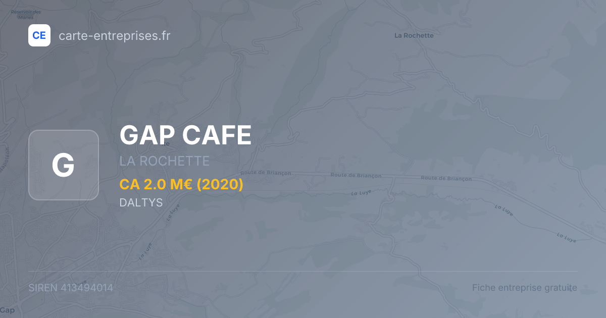 GAP CAFE — 413494014 — fiche entreprise