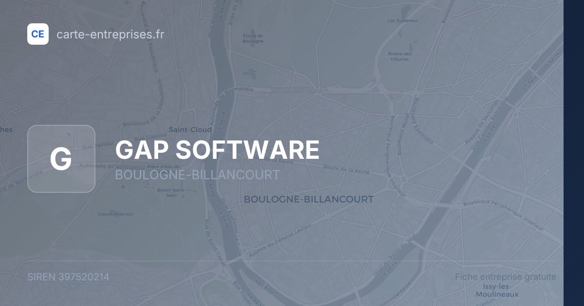 GAP SOFTWARE — 397520214 — fiche entreprise