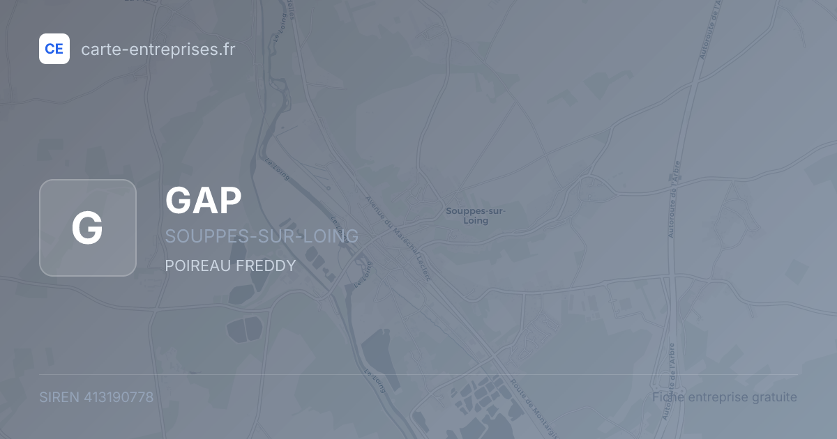GAP — 413190778 — fiche entreprise