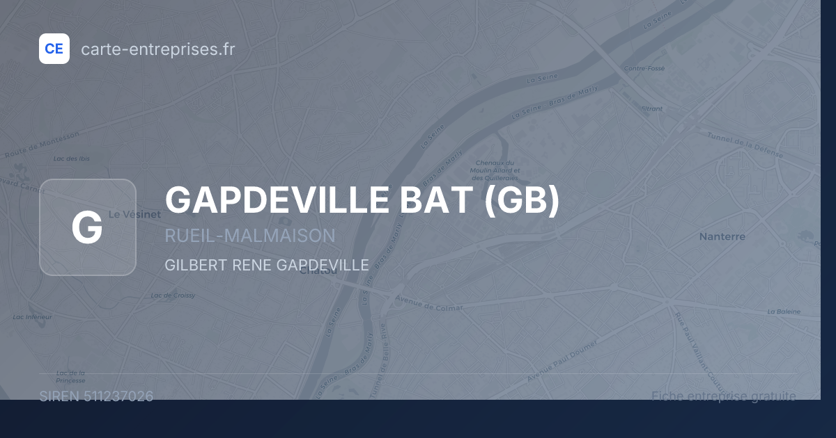 GAPDEVILLE BAT (GB) — 511237026 — fiche entreprise